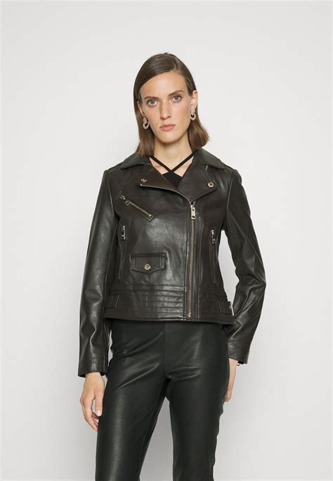 michael kors lederjacke|michael kors bonded jacket.